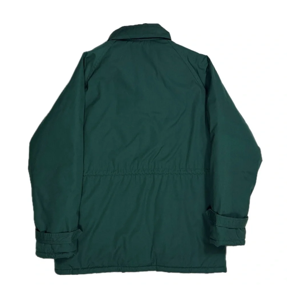 Vintage 90s St John's Bay hunter green‎ flannel lined mountain parka men's large